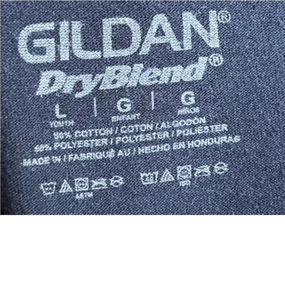 Gildan DryBlend Size youth Large School Uniform Navy Short Sleeve‎ Polo Shirt​